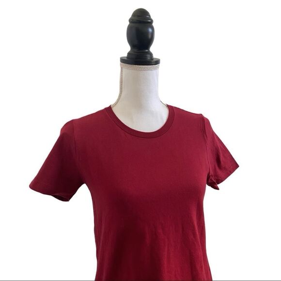 American Apparel Cotton Crew Neck Tee Shirt Cranberry Red Adult Unisex Small - Picture 3 of 6